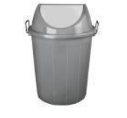 Plastic Drum With Swing Lid (60 Ltr) (Silver)